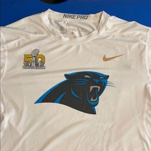 Carolina Panthers Super Bowl 50 Nike Pro Combat L
